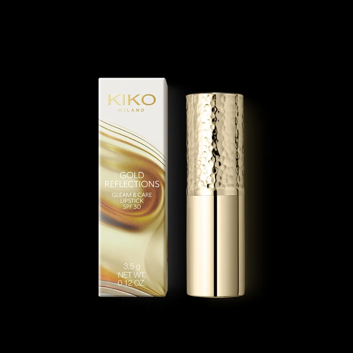 KIKO Milano gold reflections gleam & care lipstick spf30^ Rouges À Lèvres